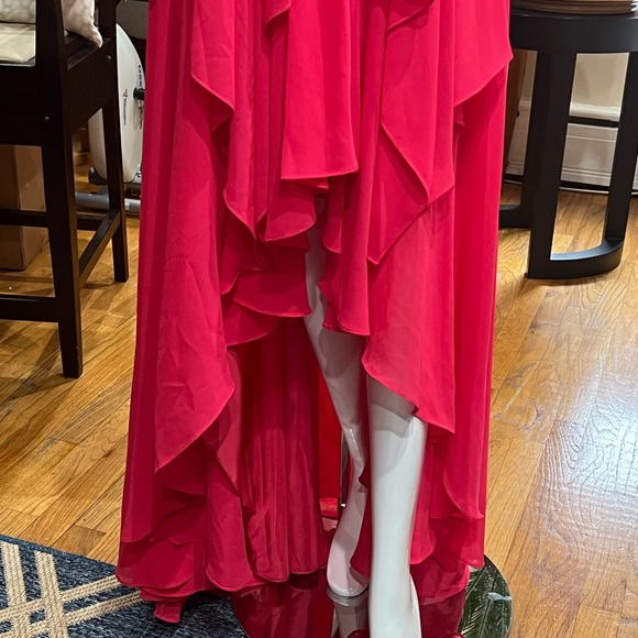 Cache Pink  Hight-Low Prom Dress Size 8 - Picture 5 of 10